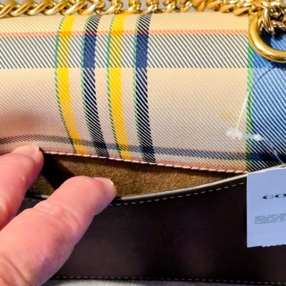 Klare Crossbody Bag With Plaid Print - Picture 4 of 14